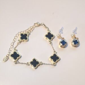 Elegant Gold and Black Jewelry Set